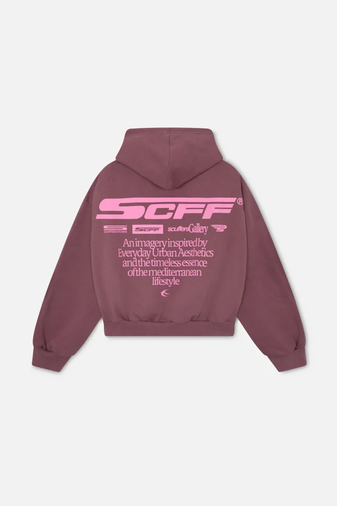 Scuffers Burgundy hoodie from Motor Studios1